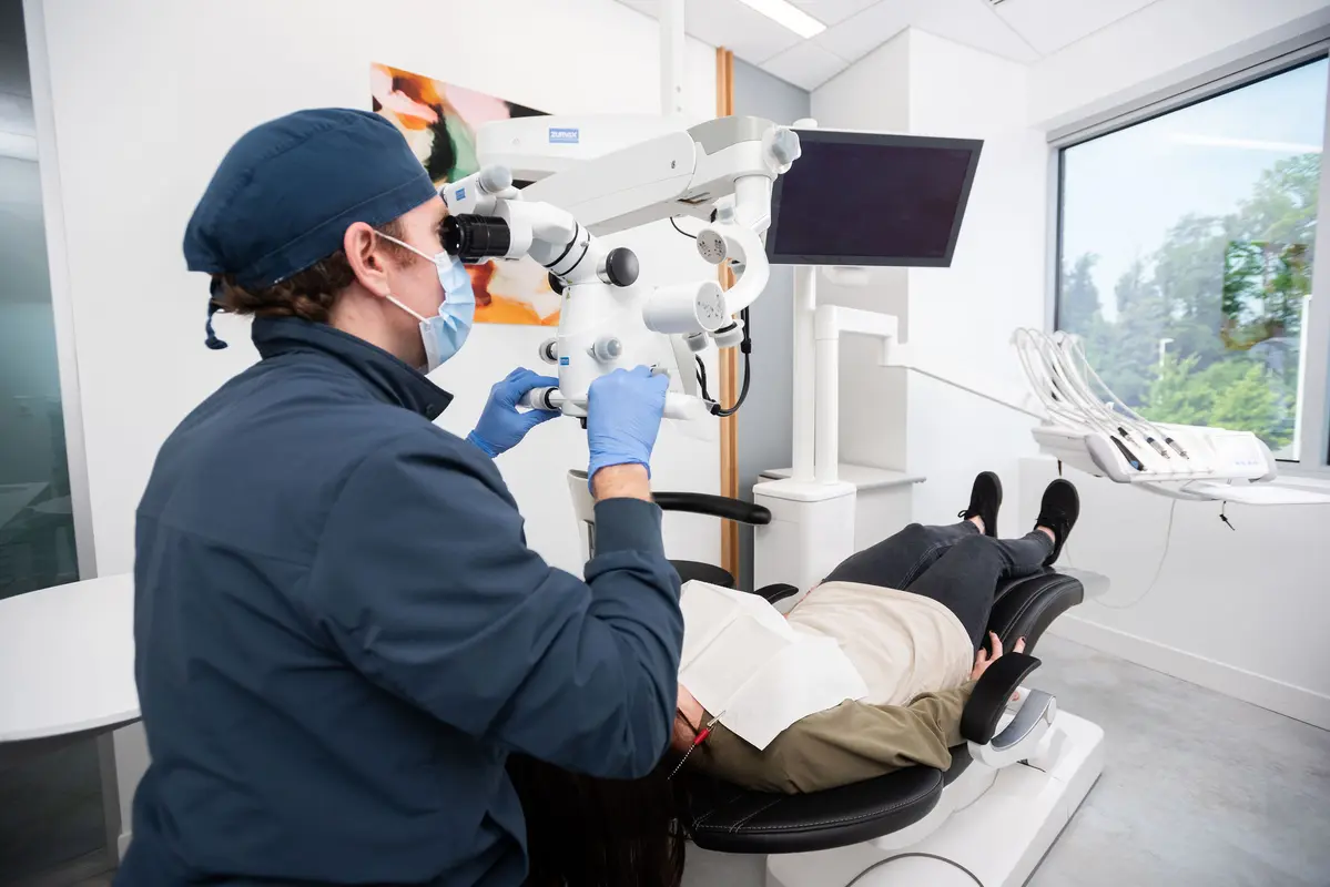 Dr. Forbes performing implant procedure